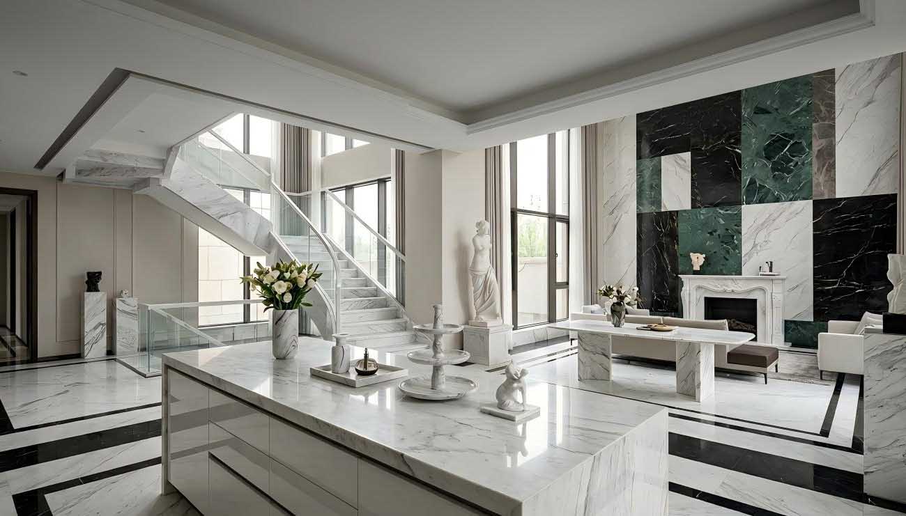 Marble bathroom